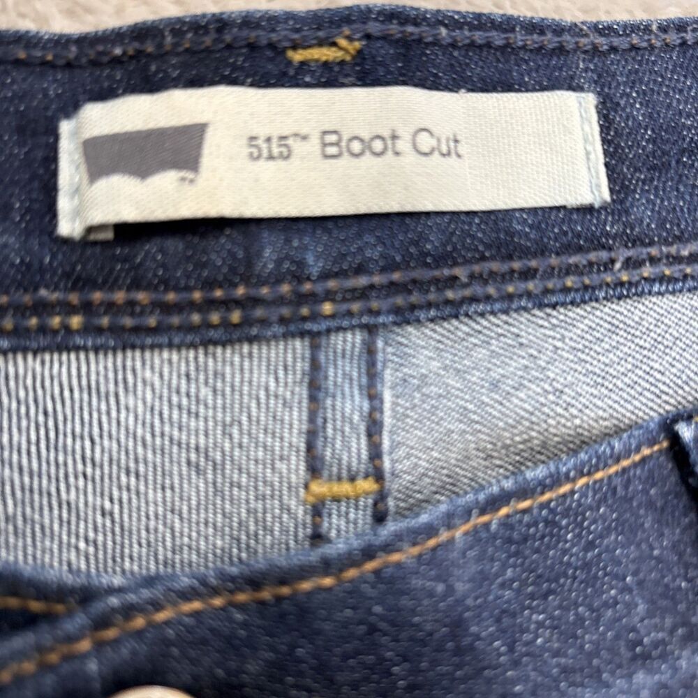Levi’s 515 Bootcut Jeans Womens 12L Mid Rise Blue Stretch Denim Western Pockets - Picture 5 of 14